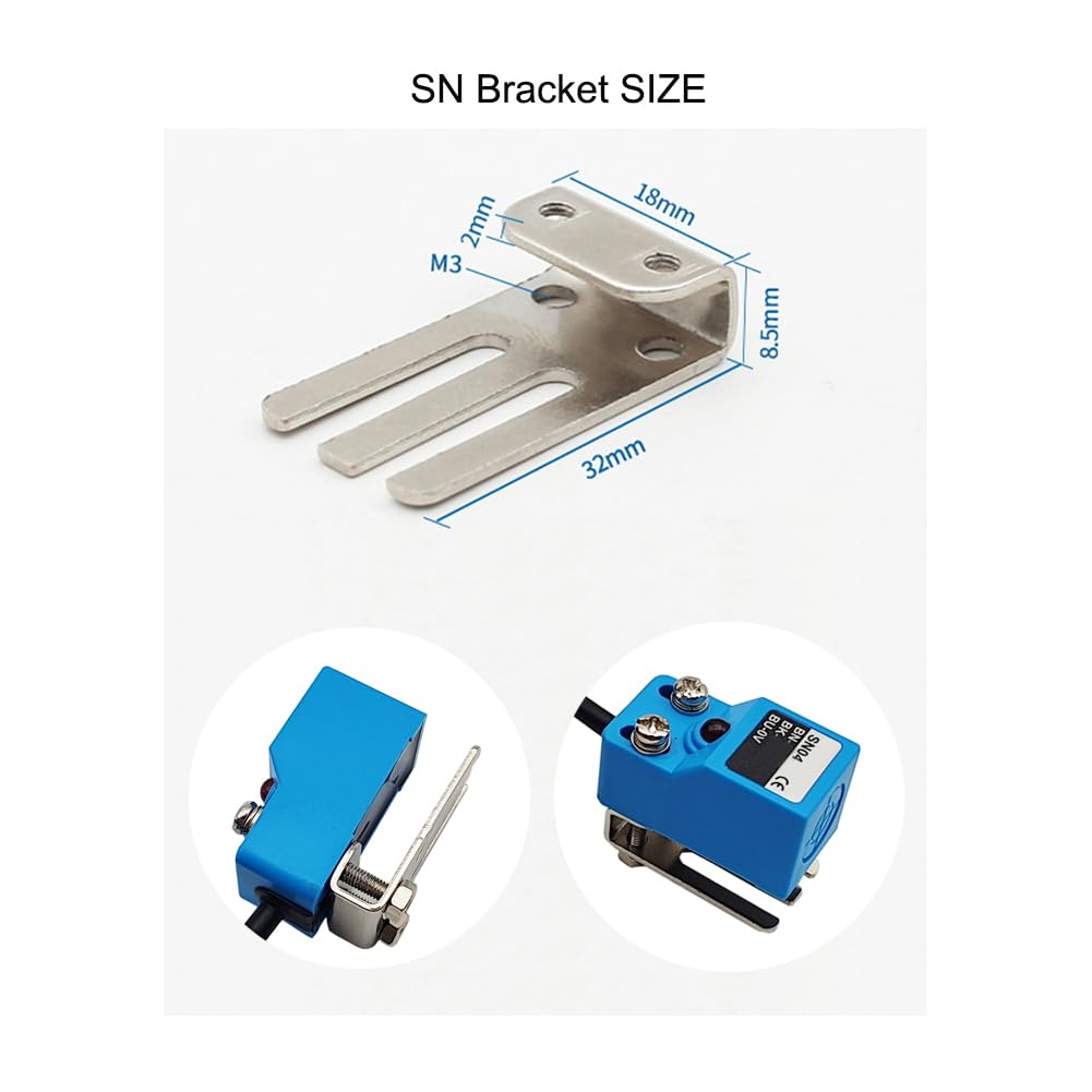 SN04-N2 NPN NC Induktiver Näherungssensor, normalerweise geschlossene Erkennung, Annäherungsschalter mit SN-Halterung, Blau, 4 Stück