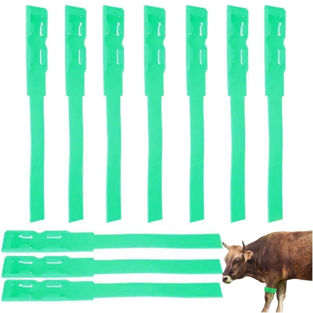 Sanfly 10pcs Cow Identification Bands Identification Id Collars Bands Cattle Leg Rings Livestock Identification Bands Bands