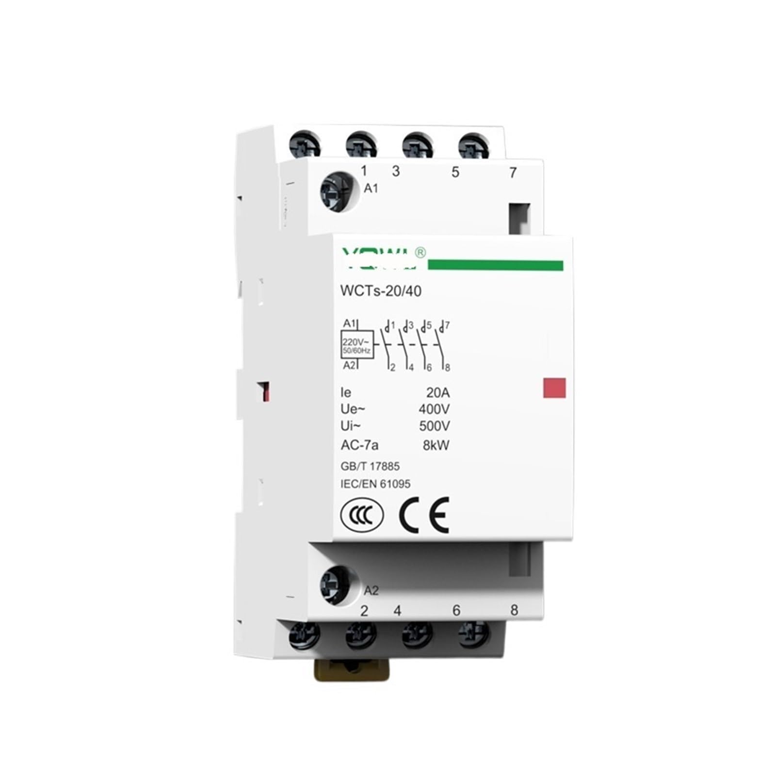 Contacteur AC modulaire 20A 4P 4NO pour sécuriser le tableau électrique
