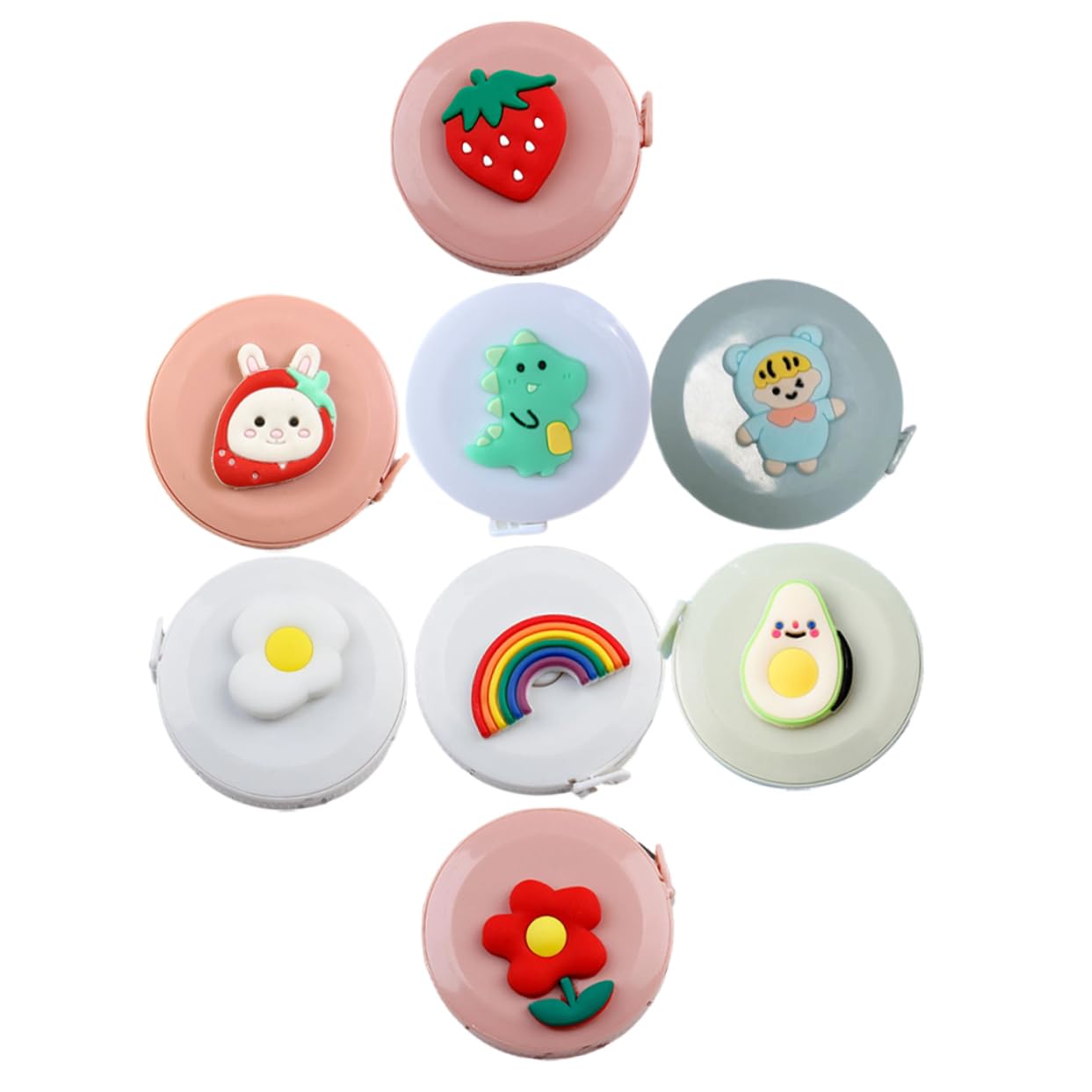 DOITOOL Mini Cinta De Cartón Retráctil Para Manualidades Diy Diseño Divertido Y Compacto Para Estudiantes Y Sastrería 8 Piezas X 5