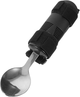 OHPHCALL Cubiertos Portátiles para Mayores Utensilios Adaptables para La Mano Cuchara sin Agarre Material Resistente para su Uso