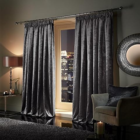 Viceroy Bedding Heavy Crushed Velvet Curtains Cover