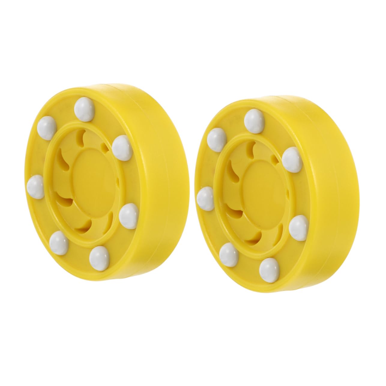 UPKOCH Roller Rondelles De Hockey Patinage Le Hockey Concours Outils D'entraînement Hockey sur Glace Petites Rondelles De Glace PP Yellow