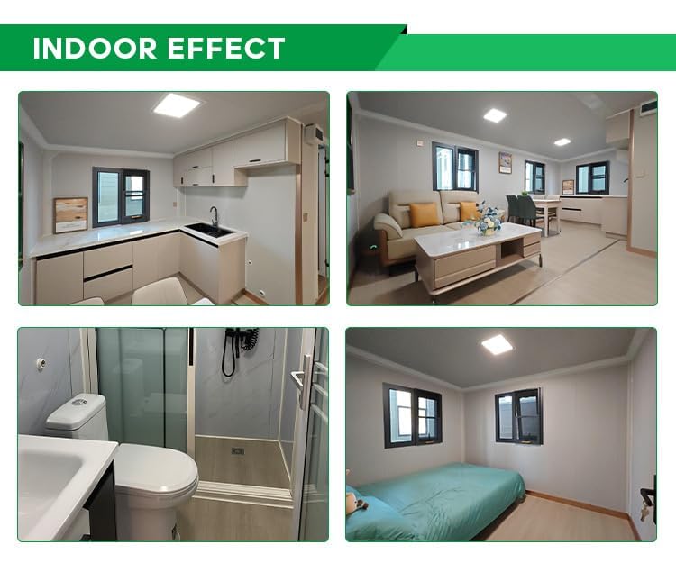 20FT Prefabricated Mobile Tiny Home Expandable Foldable Container House to Live in for Adults Mobile Luxury Modular 2 Bedroom Portable House Portable Villa Cabin Kit with Kitchen Bathroom for Backyard - Image 4