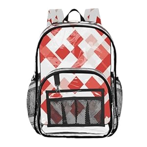 Yuiboo A01E24040 Sportfan Rucksack Transparent 10.6 x 7 x 15.7