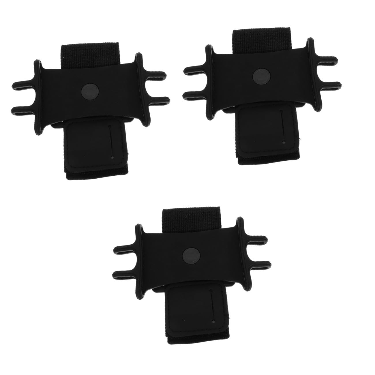 16 Pezzi braccialetto del cellulare polso del telefono porta cellulare da polso presa Cinghia del braccio per il telefono cinturino da polso per telefono nylon Black