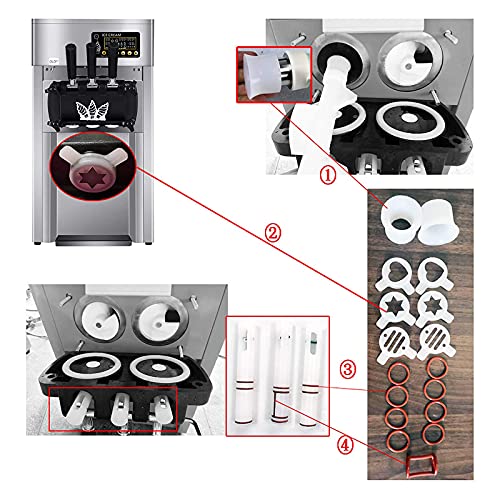 Kommerzielle Softeismaschine, 1200 W Lebensmittelqualität Edelstahl Automatische Desktop-Eismaschine Mit LCD-Steuerung… – Bild 7