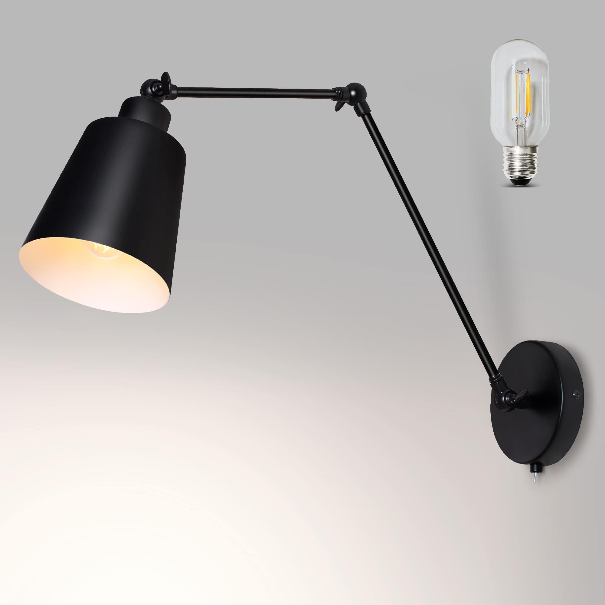 lampada da parete con braccio lungo