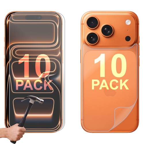 Film verre trempé iPhone 17 Pro protection avant arrière en lot de 10