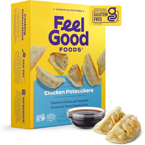 Feel Good Foods Chicken Dumplings 10Oz Frozen Potstickers With Tamari Dipping Sauce cover