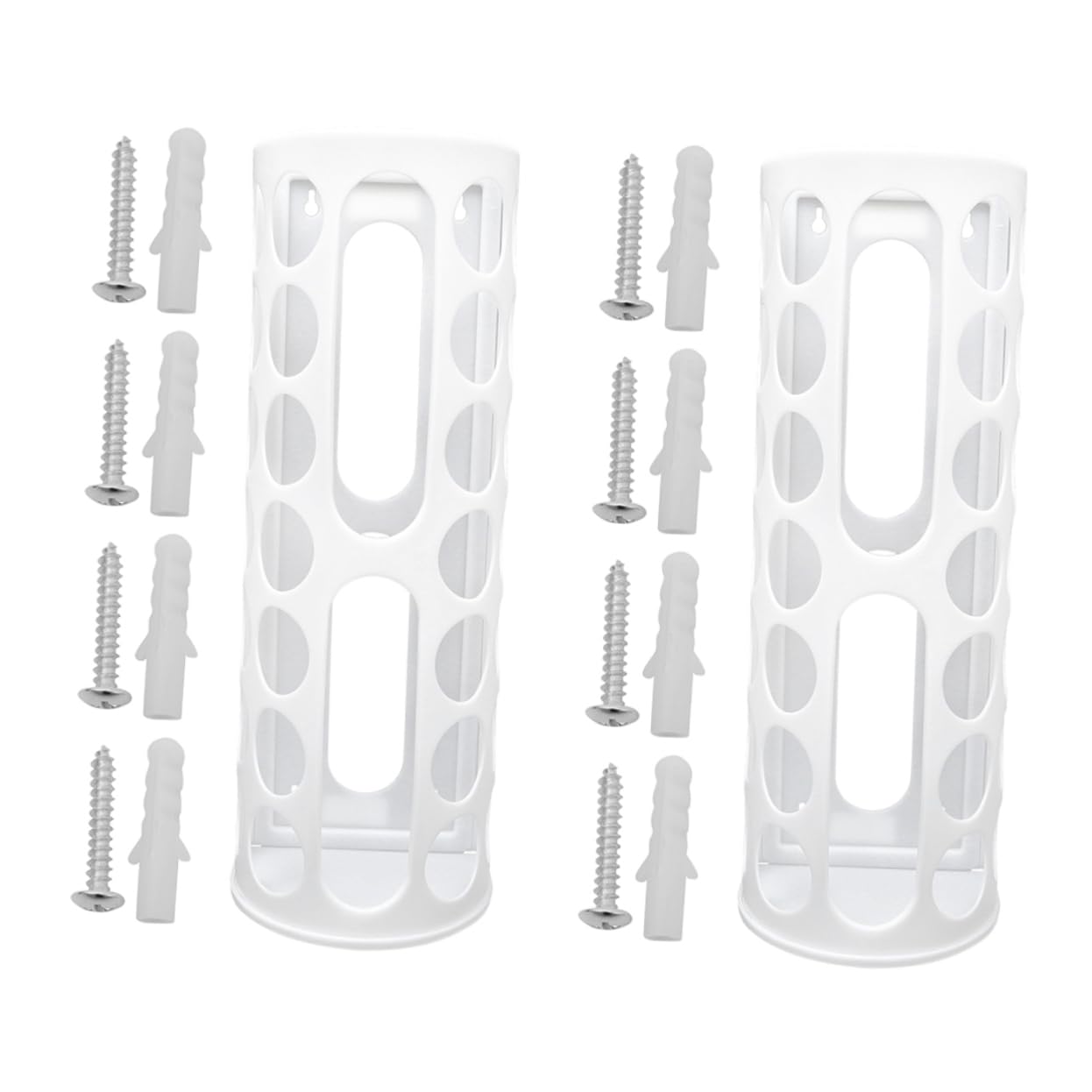 IWOWHERO Vinyl Roll Wall Rack Holder Adhesive 2 Pack Plastic Storage Rack Organizer for Easy Access and Identification