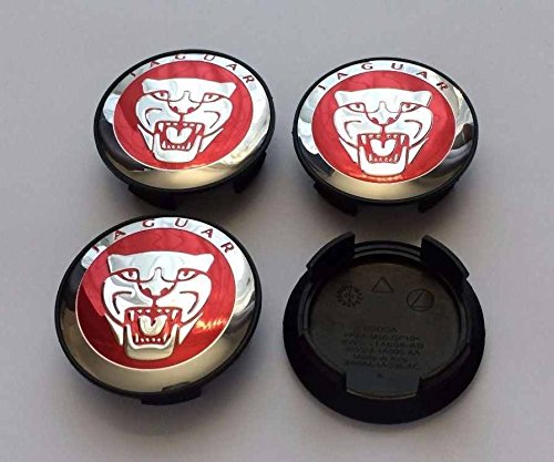OEM SYSTEMS c2d9611 Lot De 4 Bouchons De Centre De Roue 59 Mm Enjoliveur Rouge