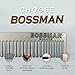 Bossman Metal Grooming Comb for Men - Mustache and Beard Styling Tool with Leather Pocket Case (Black)