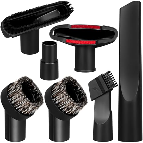 7Pcs Embout Aspirateur Universel 32-35mm, Accessoires Suceur Convient pour Rowenta, Philips, Bosch et Autres Marques, Brosse Aspirateurs per Nettoyage Poils...