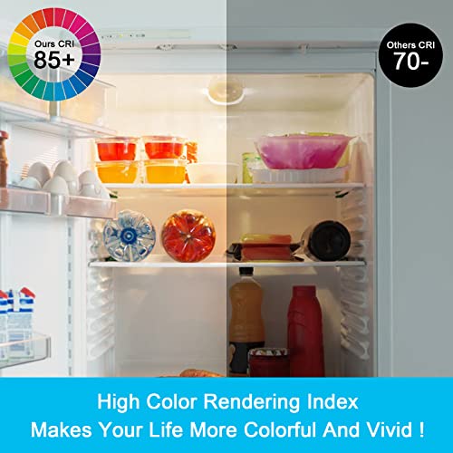 Tiny Led Fridge Bulb, Replacement Ac100-265V 3.5W Refrigerator Bulbs, 4W Equivalent 40W-60Watt Appliance Light, E26 Medium Screw Base, Waterproof Lamp,Clear Warm White 3000K, 600Lm Bright, 1-Pack #TOP6