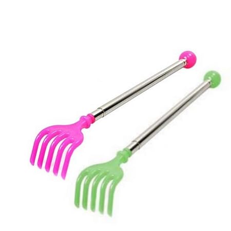 CraftaleScratcher Back Telescopic Scratching Backscratcher Massager Back Body Scratcher Rod and Massage Stick (Random Colours) Pack of 2