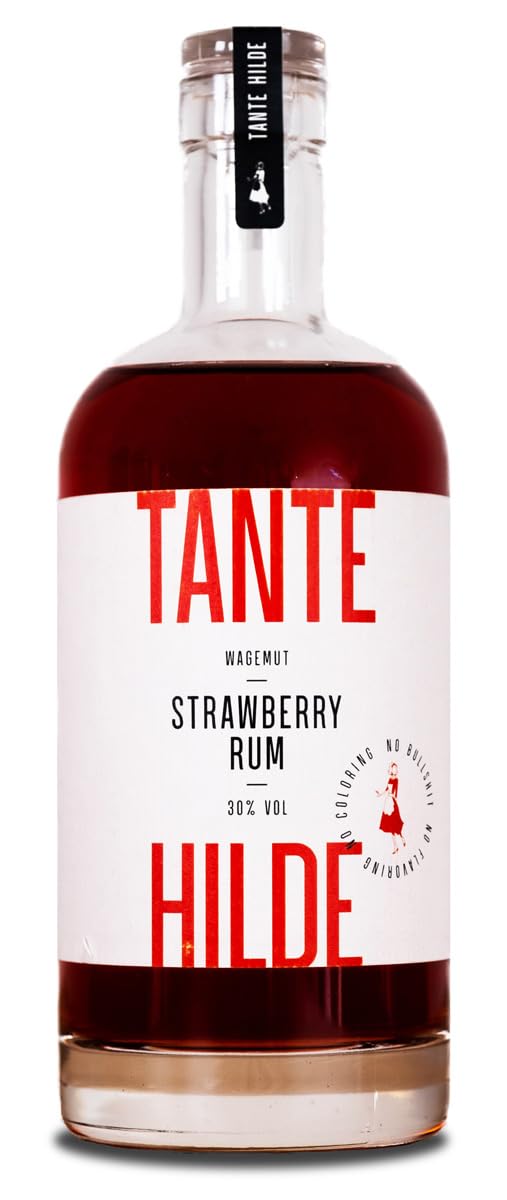 Tante Hilde Strawberry Rum | Pure Frische & intensive Fruchtigkeit | Hergestellt mit echten Erdbeeren | 1 x 500ml