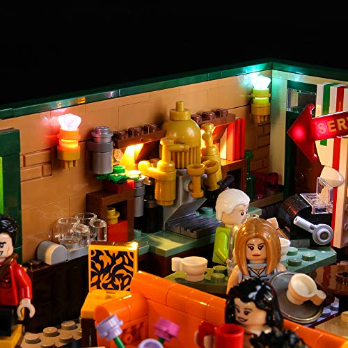 Image of BRIKSMAX LED Kit for Lego Friends Central Perk, Compatible with Lego Model 21319, 4.72 inch x 6.69 inch x 1.57 inch, 8 Pieces, Ages 7+