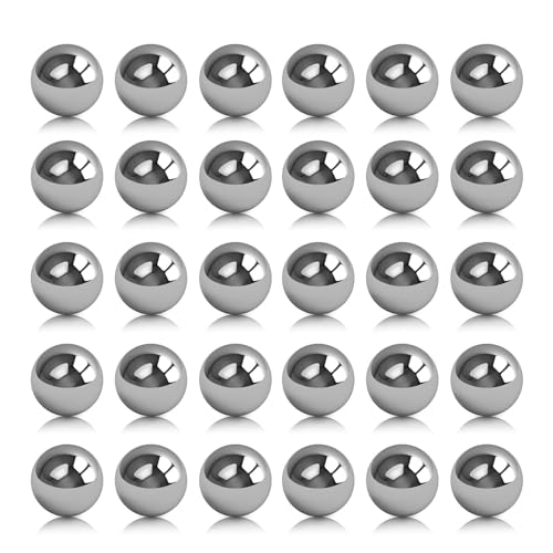 thirei Bille en Acier Inoxydable, Billes Pleines Polies, Diamètre 10 mm, 30 Pièces