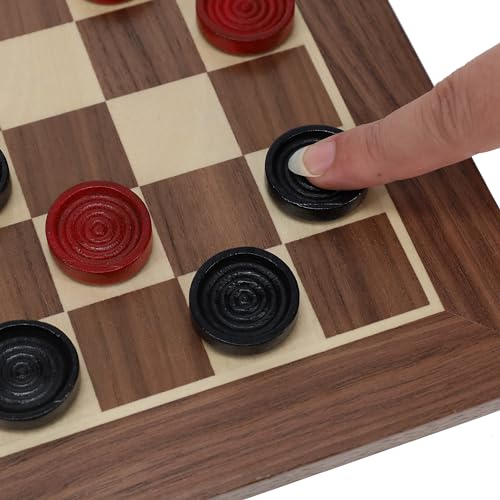 Juego de Mesa Old School Damas de Madera 12 Pulgadas miniatura 6