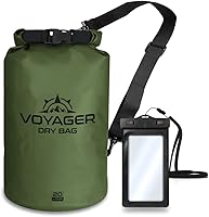 Vista 1 de Voyager Bolsa seca impermeable: saco seco resistente con parte superior enrollable, perfecto para kayak, remo, playa, rafting, canotaje, senderismo
