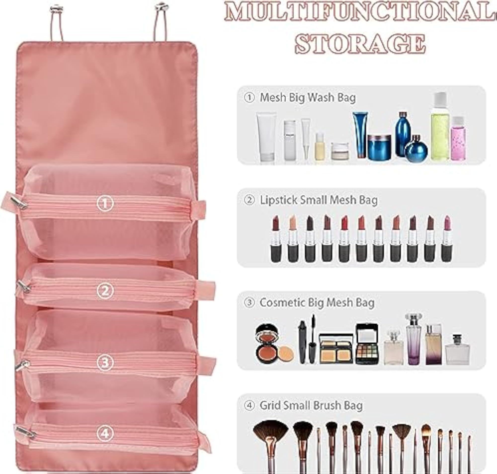 Professional Cosmetic Makeup Kit Storage Pouches for Travelling