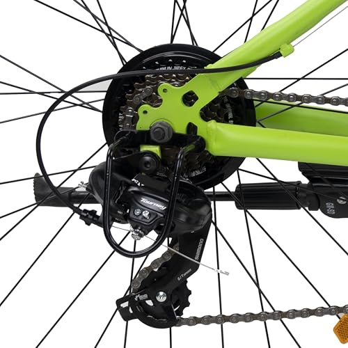Image of ROADGIANT Retro 700 C | Hy-Bird City Bike | Steel Alloy Frame Bicycle | V- Brakes | 21 Speed Shimano | Rigid Fork | Unisex Bike |for All-Terrain Riding (Matt Green)