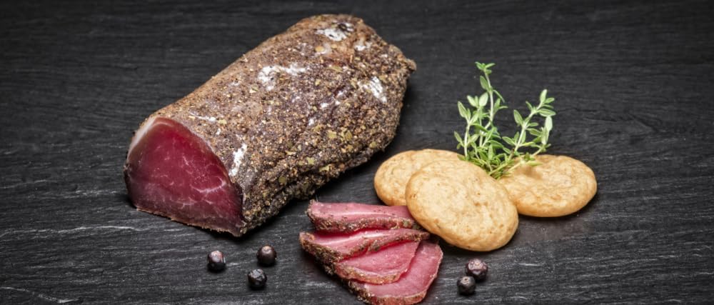 Almgourmet, Geschenkset "Tiroler Kennlernbox" - 612g - Zusammenstellung aus 5 Tiroler Produkten - mit Filet, Käse und Konfitüre