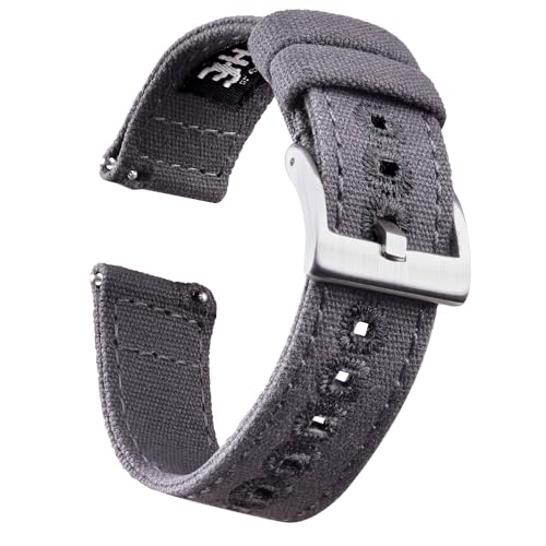 Image of Ritche Christmas Gift Canvas Vintage Quick Release Watch Band 18mm 20mm 22mm 24mm Replacement Watch Straps for Men Women, White Elephant Gifts, Stocking Stuffers for Men, Father's Day gifts