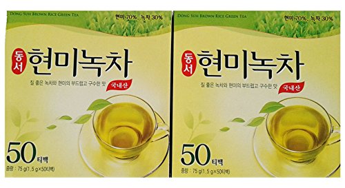Dong Suh Korean Brown Rice Green Tea, 100 Tea Bags x 2 Pack image 3