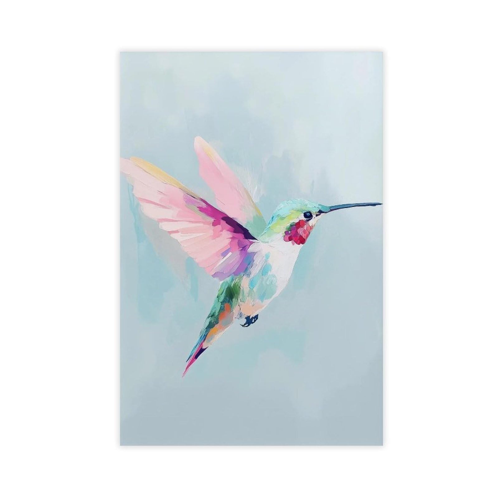 Bareronor Hummingbird Poster Canvas Poster Bedroom Decor Landscape Office Room Decor Gift 20" L X 30" W