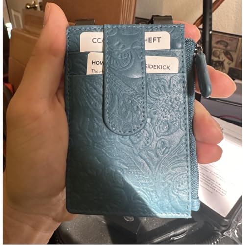 Image of Sidekick RFID Blocking Boot Wallet with Security Chain & Zipper Lock - Genuine Leather Wallets for Men, Travel Wallets Women, Minimalist Leather Card Holder