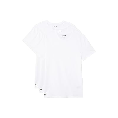 Lacoste 100% Cotton Slim Fit Crew neck T shirt 3 pack Men
