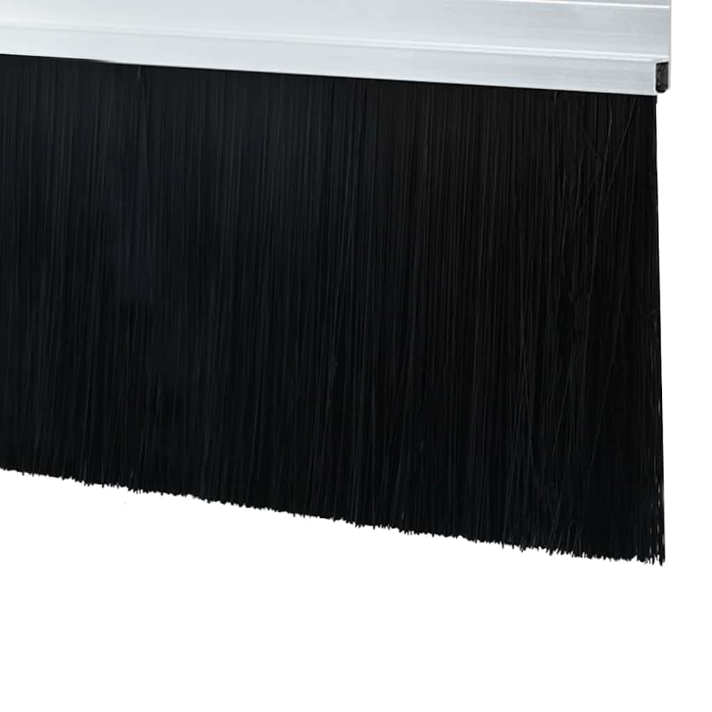 Sellador autoadhesivo para cepillo de puerta, 12 unidades, 100 cm, de aleación de aluminio, cerdas de PVC y nailon, para puertas interiores, eficiencia energética, aislamiento acústico y