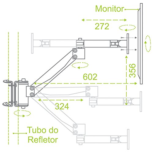 Suporte Lcd Cadeira Odontológica Multiflex Odonto