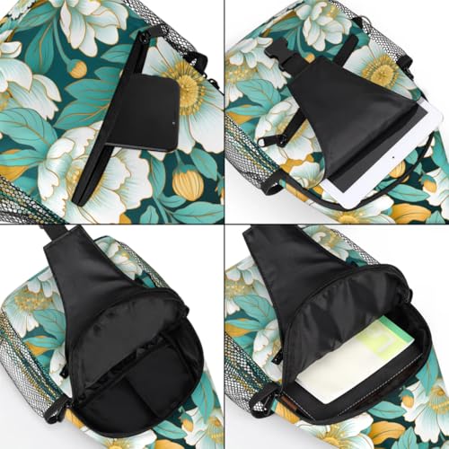 Bolso tipo Slings para mujer y hombre con diseño floral miniatura 5