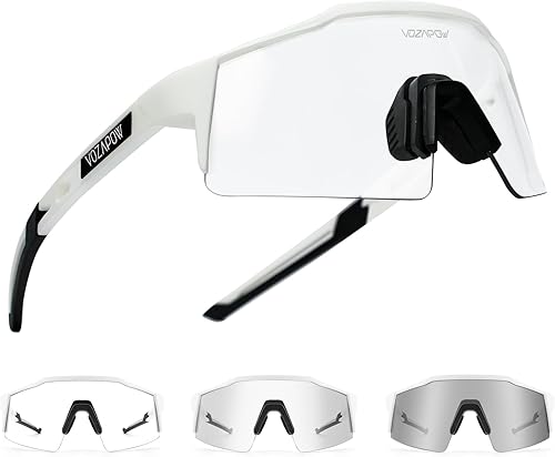 VOZAPOW Polarized Sports Sunglasses for Men Women, Lightweight Running Sunglasses 4 Lenses for Baseball, Cycling, Driving