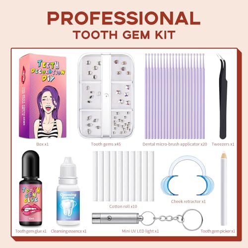 Nelikoo Tooth Gem Kit, DIY Crystals Jewelry Kit Teeth Gems Set by Nelikoo - Used condition - Image 2