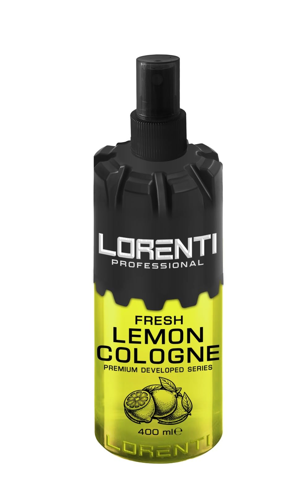 Lorenti Fresh Lemon Cologne 400 ml – Barber Cologne Uomo, Limon Kolonya, After Shave Uomo Spray, Acqua da Rasatura Uomo, Eau de Cologne Spray, Barber Aftershave Men