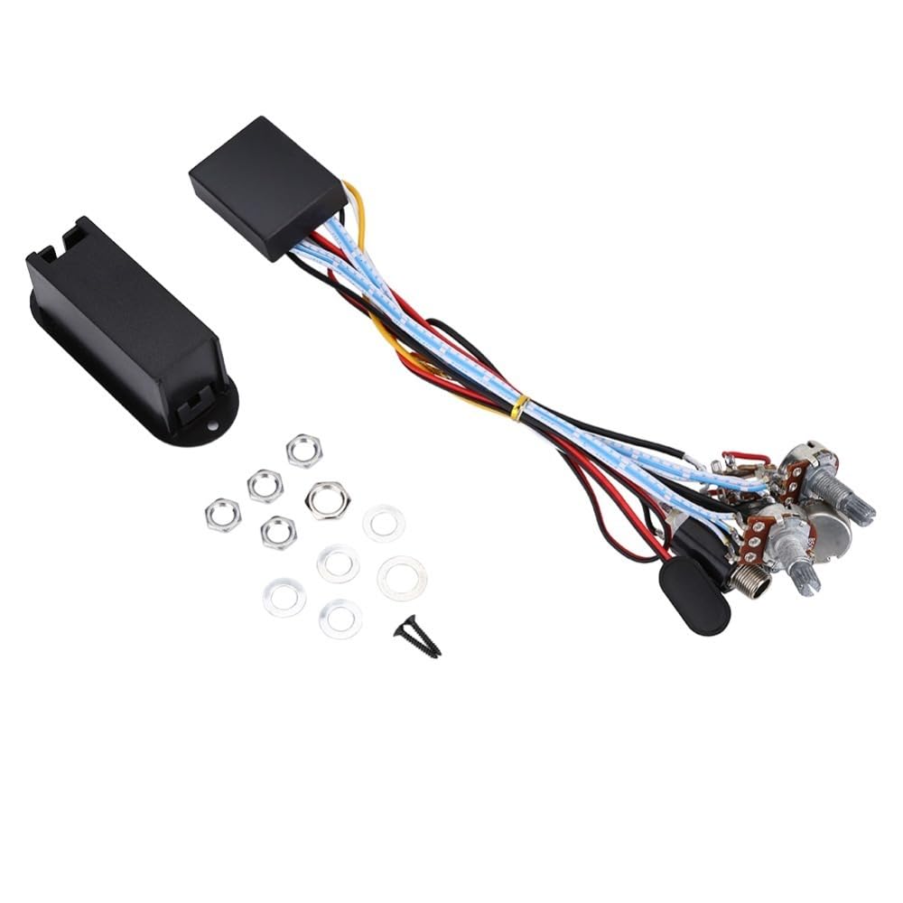 MOPFOL 2 Band EQ Preamp Circuit for Guitar Bass – Active Tone Control with Dual Potentiometers, Noise Reduction and Volume Balance Kit