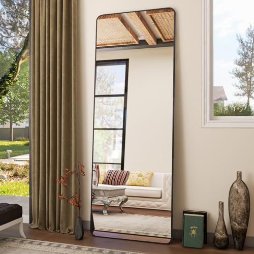 Koonmi Full Length Mirror with Stand, 52 x 161 cm, Black