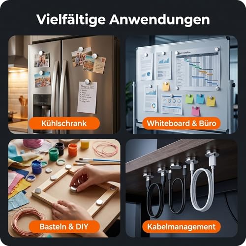 100 Stück Mini Neodym-Magnete,8X2mm Runde Starkmagnete mit starker Haftkraft – Ideal für Magnettafel, Whiteboard, Kühlschrank und Handwerk