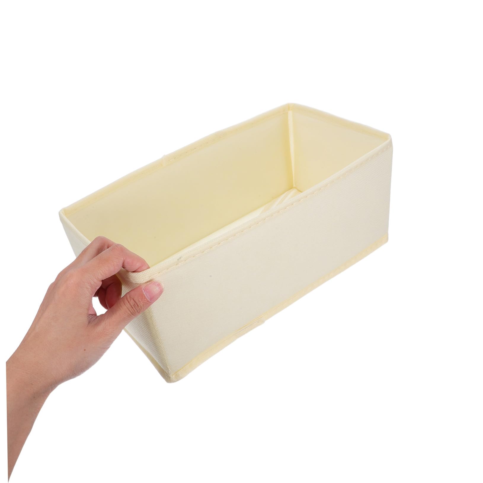 6 Piezas Organizadores para Ropa Divisor Tapa para Ropa Interior y Calcetines Organizador de Armario de Tela Beige Caja de Almacenamiento para y Vestidor