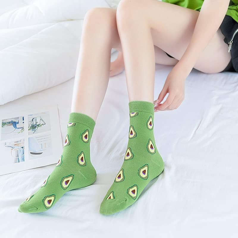 Losa Kute 5 Pairs Cute Patterned Socks Warm Crew Socks - Image 3