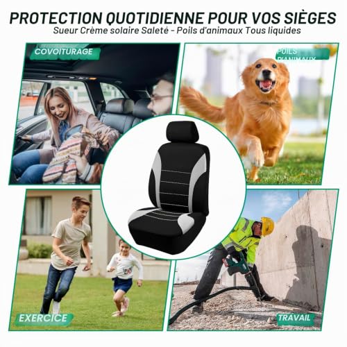 Housse de siège avant de voiture universelle imperméable lot de 2