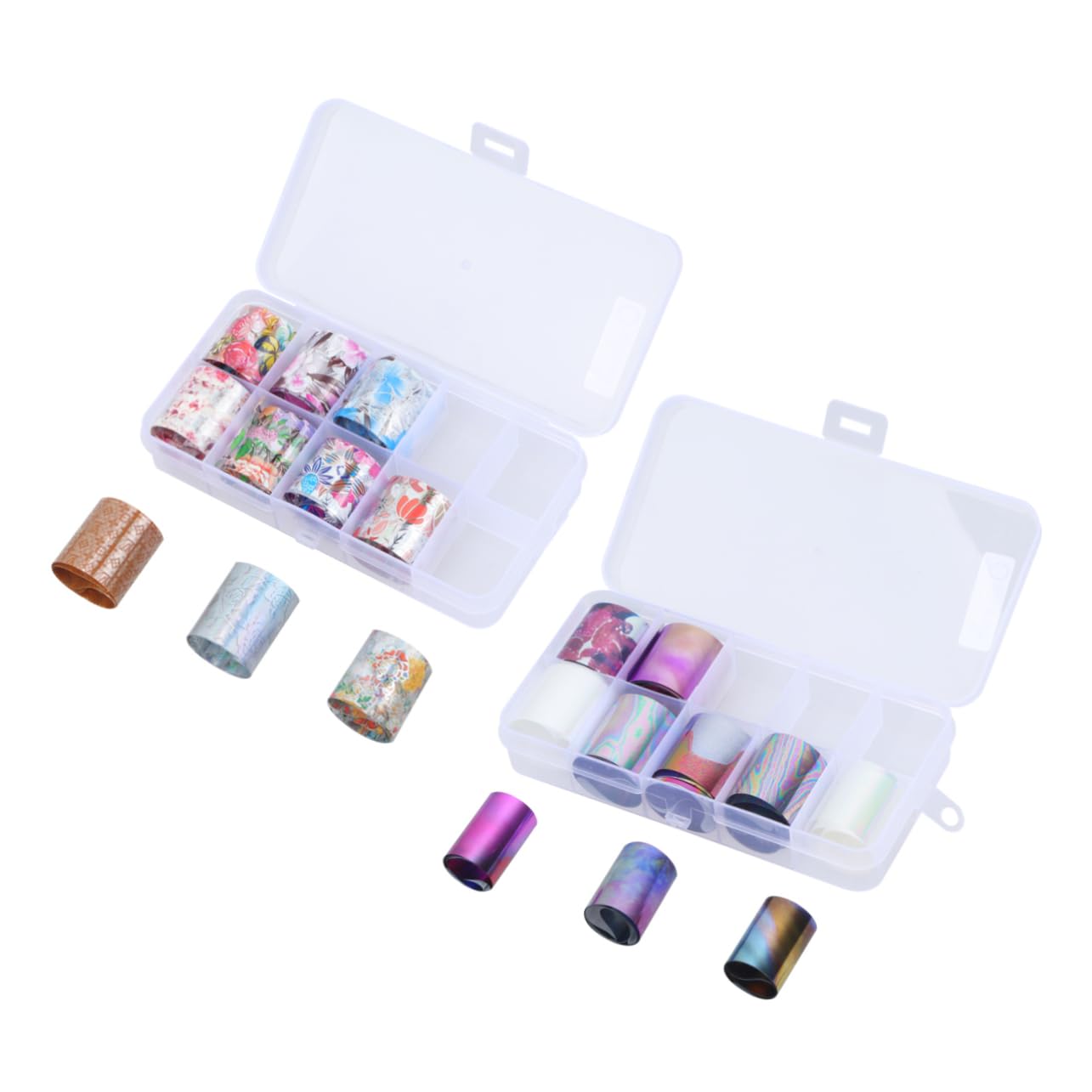 Beaupretty 100rollos Pegatinas De Transferencia De Foil Para Uñas Decoraciones De Manicura De De Uñas Para Mujeres Set
