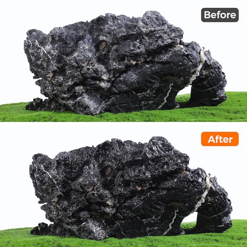 Image of 18-20 Inches Natural Seiryu Stone 1 PCS Ultra Large Aquarium Rocks for Aquascaping, Aquarium Landscaping, Terrariums, Fish Tank Decoration, Vivariums, Paludarium, Amphibian Enclosures