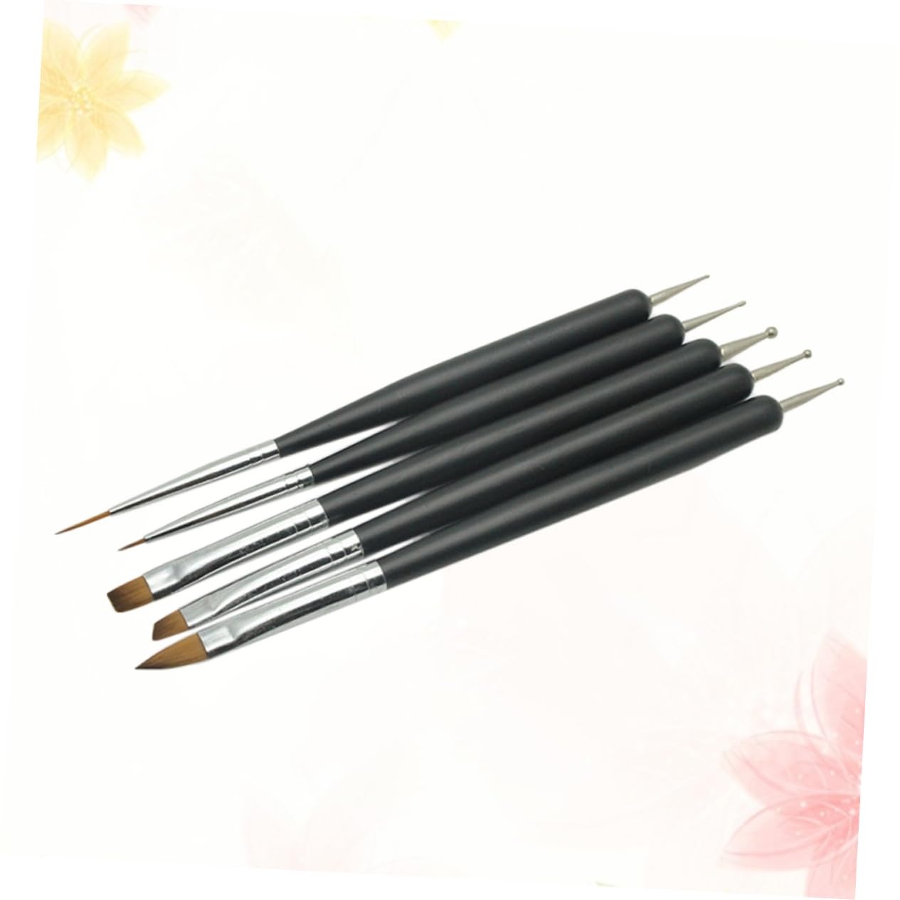 Housoutil 15pezzi Pennelli Per Nail Art Con Punta Doppia Penne Per Manicure e Decorazione Unghie Per Lavori Di Precisione e Dotting Facili Da Usare e Portatili