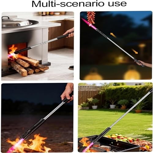 Encendedor retráctil 4 en 1 multifuncional con bloqueo miniatura 6