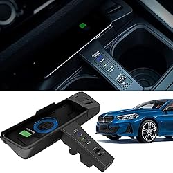 Cargador Inalambrico Bmw Serie 1 Cargador Inalámbrico Coche para BMW 2 Series 2014-2017/1 Series 2012-2018/M2 2015-2017, 15W Qi Carga Rápida Auto Teléfono Cargador para BMW Serie 2/Serie 1 Consola Central Panel Accesorio